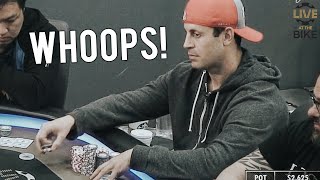 This Didnt Go As Planned  Garrett Adelstein BRINGS THE ACTION ♠ Live at the Bike [upl. by Sukul]