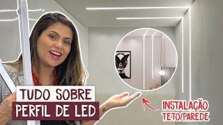 Iluminação moderna Perfil de LED Como instalar  Larissa Reis Arquitetura [upl. by Ymmaj]