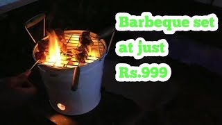 Portable Barbeque Bucket Set –Round Portable Charcoal BBQ Barbeque for IndoorOutdoor and Multiuse [upl. by Lukas]