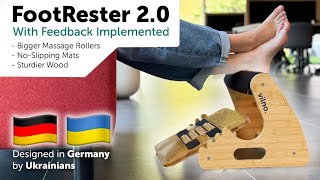 Now on Kickstarter FootRester 20 Upgraded 3In1 Under Desk Foot Relief [upl. by Aisyla137]