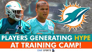 Dolphins Training Camp 2024 5 Players Creating Tons Of Camp HYPE In Miami [upl. by Mccowyn]