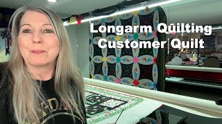 Longarm Quilting  Customer Christmas Quilt [upl. by Andonis]