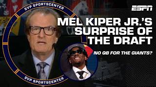 Mel Kiper Jrs SURPRISE OF THE DRAFT 👀 New York Giants didnt take JJ McCarthy  SC with SVP [upl. by Eanad]