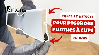 🛠 TUTO  Comment poser des plinthes à clipser ou à coller en bois dans une pièce en 2024  Artens [upl. by Fitts]