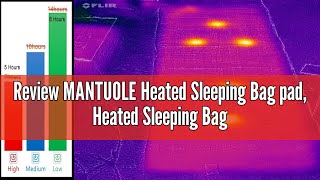 Review MANTUOLE Heated Sleeping Bag pad Heated Sleeping Bag Liner 5 Heating Zones Operated by Bat [upl. by Marrilee]