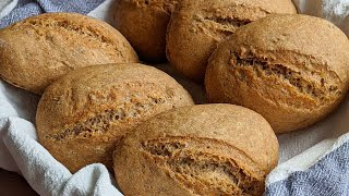 GERMAN BREAD ROLLS  How to make crusty and chewy brötchen [upl. by Gnort]