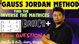 GAUSS JORDAN METHODfind the inverse of matrices by gauss jordan methodbtech maths gaussjordanm [upl. by Pickering671]