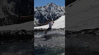 Kids Pond Skim  Water Slide Challenge Grimentz 40 skiing ski switzerland suisse schweiz [upl. by Aleusnoc]