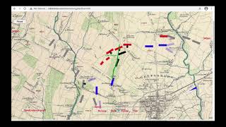 Gettysburg Animated Map Day 1  Version 20 [upl. by Ardnuassac118]