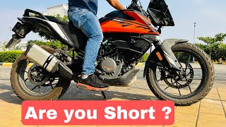 SHORT RIDER Tall Motorcycle  KTM 390 ADV for Short Height Rider [upl. by Thalassa43]