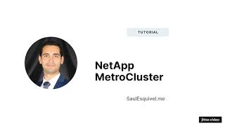 MetroCluster Tutorial  NetApp [upl. by Scarlet]