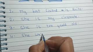 10 Lines Essay on my best friend Essay on my best friend in English  essay writing  Viral [upl. by Ailemaj153]