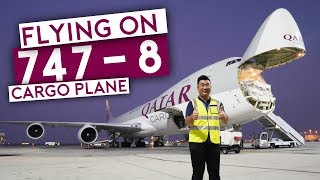 Flying on Qatar Airways B7478 Cargo Plane [upl. by Ozan]