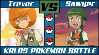 TREVOR vs SAWYER Pokémon SunMoon  Kalos League [upl. by Retsub137]