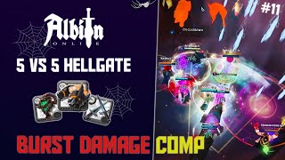 Albion Online  5V5 Hellgates  🔪 Burst Damage Dive Comp 🔪  Hallowfall POV 11 [upl. by Anaigroeg]