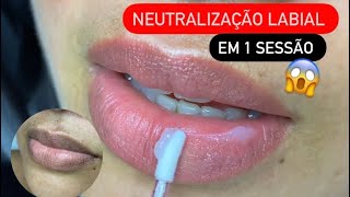 Como neutralizar lábios escuros em uma sessão  Micropigmentação Labial [upl. by Jamnis]