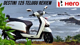 Hero Destini 125 XTEC Exclusive Telugu Ride Review [upl. by Franckot830]