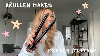 Krullen maken met een stijltang  TUTORIAL [upl. by Aruabea]