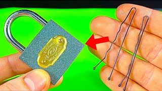 How to open a lock 🔒 With Hairpins [upl. by Hsaniva]