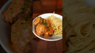 Pasta meatballs with reblochon sauce 🤤 Lionfield shorts [upl. by Leoni]