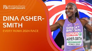 Sprint QUEEN 👑 Dina AsherSmith 🇬🇧  Every Roma 2024 race [upl. by Eibmab]