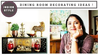 Indian Dining Room Decorating Ideas  How To Decorate Small Dining Room [upl. by Ahsoyek]