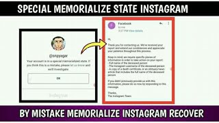 How To Recover Instagram Memorialize Account 2021  Your Account in Special Memorialize State [upl. by Peterson]