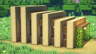 ⚒️ Minecraft Tutorial  Small Survival Wooden Modern House 🏡 [upl. by Settle]