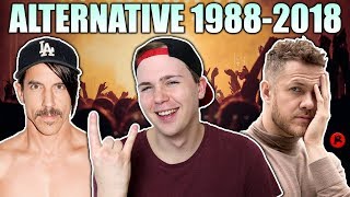 REACTING TO THE MOST POPULAR ALTERNATIVE SONGS 19882018 [upl. by Shea]