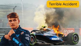 Horrifying Moment at Dutch GP Logan Sargeant Escapes Shocking Crash [upl. by Hallee953]