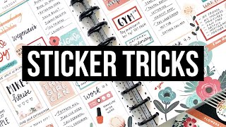 Sticker Tips and Tricks  Layering and Cutting Stickers in Your Planner [upl. by Melloney]