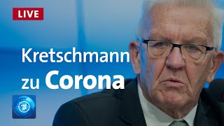 Schärfere CoronaMaßnahmen in BadenWürttemberg  PK mit Ministerpräsident Kretschmann [upl. by Behka]