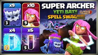 Updated Th13 Yeti Super Archer BAT attack Strategy  Best Th13 Beginners Best Th13 Attack Strategy [upl. by Arie]