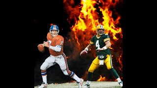 TOE TO TOE JOHN ELWAY VS BRETT FAVRE [upl. by Lotta]