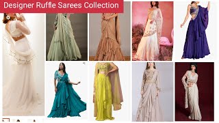 Designer Ruffle Sarees 🔥🫶 New Style Frill Saree Collection  Latest Sarees Design Party Wear Saree [upl. by Federico185]