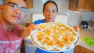 How to make Banh Beo  Vietnamese Steamed Rice Cake Cooking with MOMMA TRAN  Recipe  MUKBANG [upl. by Fennessy]