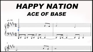 Ace Of Base  Happy Nation Sheet Music [upl. by Raynah]