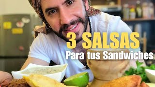 3 SALSAS Rápidas y deliciosas para los mejores sandwiches de tu vida [upl. by Eeliab29]