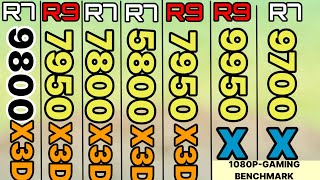 9800x3d vs 7950x3d vs 7800x3d vs 5800x3d vs 9950x vs 9700x vs Intel 285k vs 7950x vs12900k vs 14900k [upl. by Elwina172]