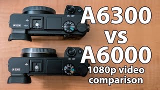 Sony A6300 vs A6000 1080p Video Comparison [upl. by Rhonda]