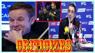 Ronnie OSullivans Explosive Rant Confrontation with Bitter Rival Ali Carter [upl. by Mara]