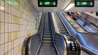 Sweden Stockholm TCentralen Subway Station 1X escalator [upl. by Eggleston]