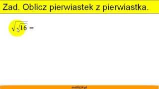 Jak obliczyć pierwiastek z pierwiastka  Pierwiastkowanie  Matfiz24pl [upl. by Blumenthal]