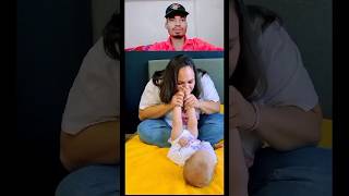 Cute baby girl and Big brother🤣🍓🥰shorts tiktok comedydamus familyReply [upl. by Nnylassej]