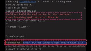 fix simulator launch  error pch was compiled with module cache path  could not build the applicat [upl. by Ibby]