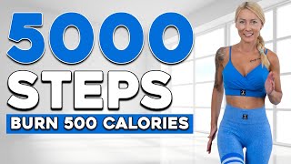 5000 STEPS WORKOUT Beginner Friendly Knee Friendly No Jumping For Weight Loss At Home [upl. by Clapp]