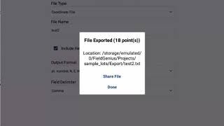 FieldGenius Android  Exportar ASCII [upl. by Idel658]