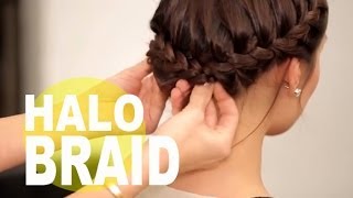 The Perfect Halo Braid for Short Hair  NewBeauty Tips and Tutorials [upl. by Kciwdahc]