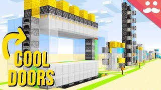 10 quotSIMPLEquot Piston Doors in Minecraft [upl. by Naawaj]