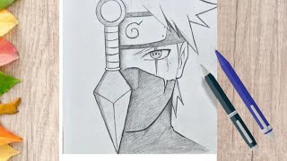 How to draw kakashi stepbystep  Naruto art [upl. by Teddie175]